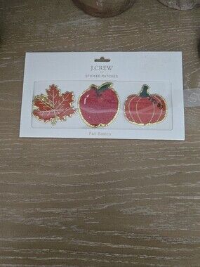 J Crew Fall Fabric Sticker Patches Nwt